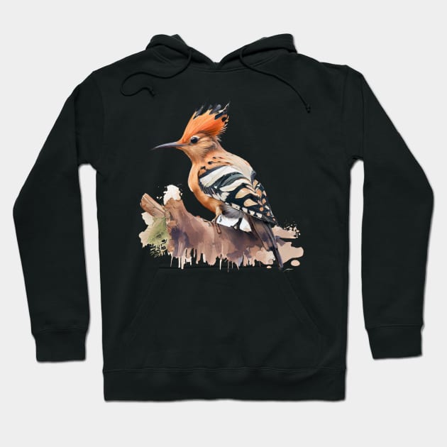 Hoopoe Bird On A Tree 3.0 Hoodie by CreativeDesignsx